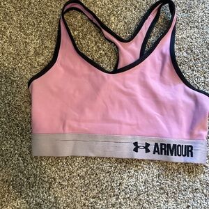 Under Armour Pink and Gray Sports Bra
